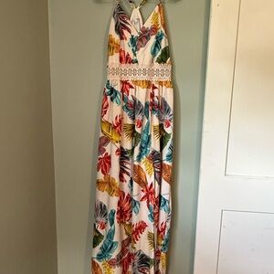 Fashion Nova Tropical Print Maxi Dress